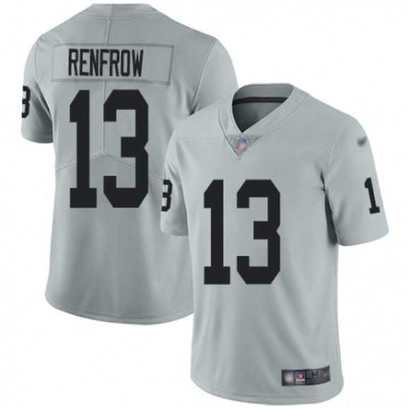 Mens Las Vegas Raiders #13 Hunter Renfrow Grey Vapor Untouchable Limited Stitched NFL Jersey Dzhi